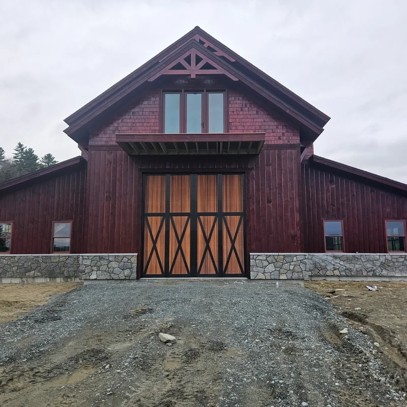 Custom home construction project by Fregeau Builders in New Hampshire - exterior view